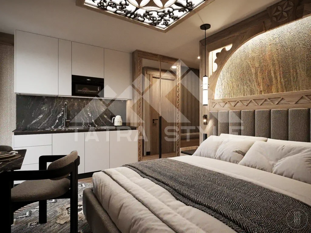 Wnętrze apartamentu w Aparthotelu Białka